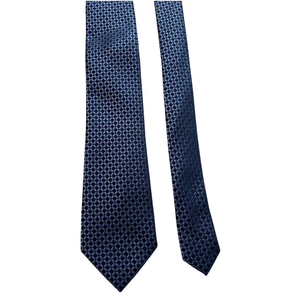 ISAAC MIZRAHI Vintage Polyester Necktie Designer Geometric Blue W3 L54‎ (224)
